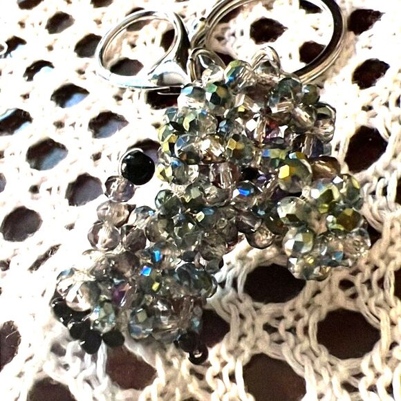 Crystal Bead Dog Keychain/Purse Charm - New Without Tags - Picture 6 of 8
